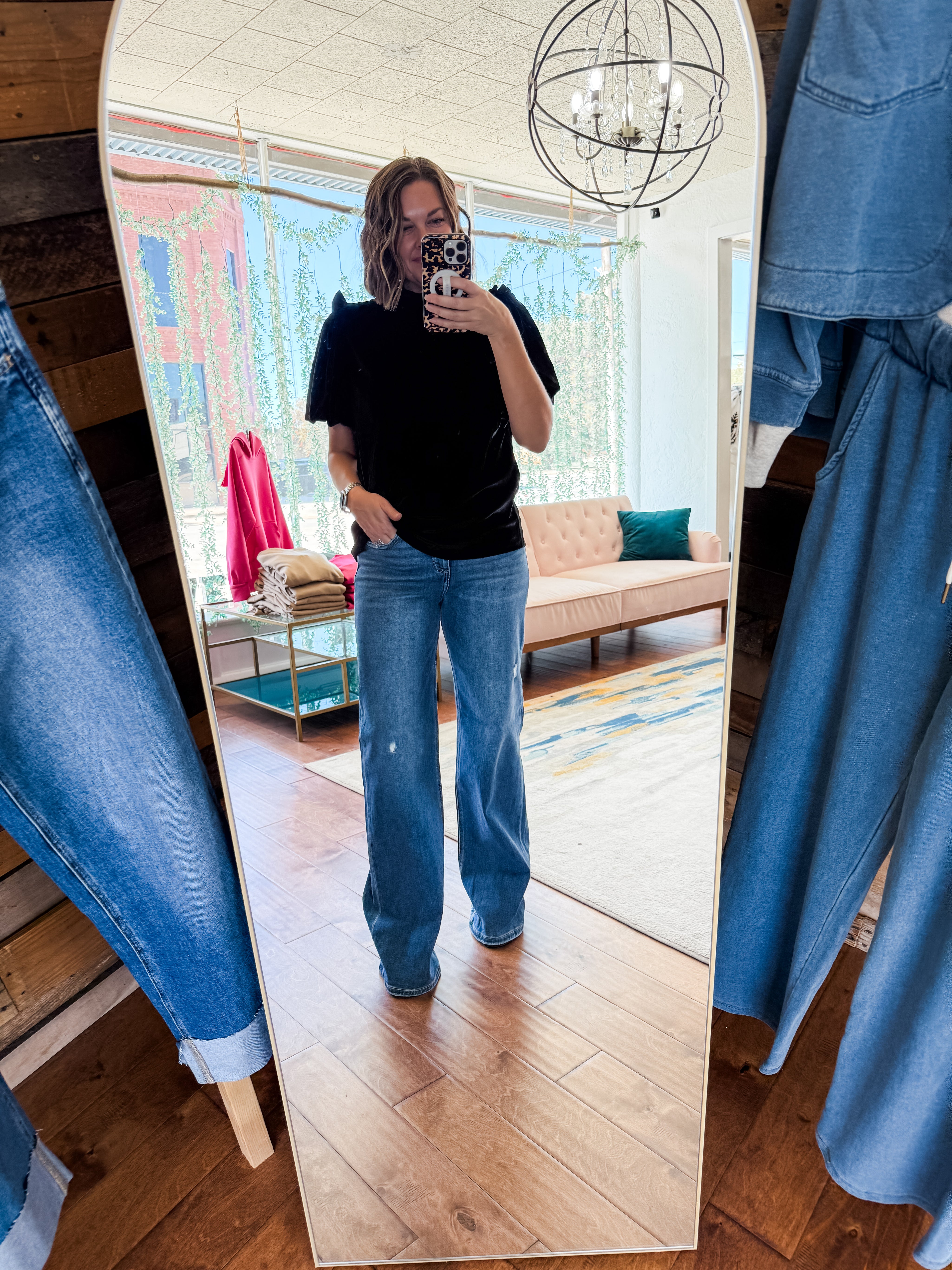 Velvet Puff Short Sleeve Top