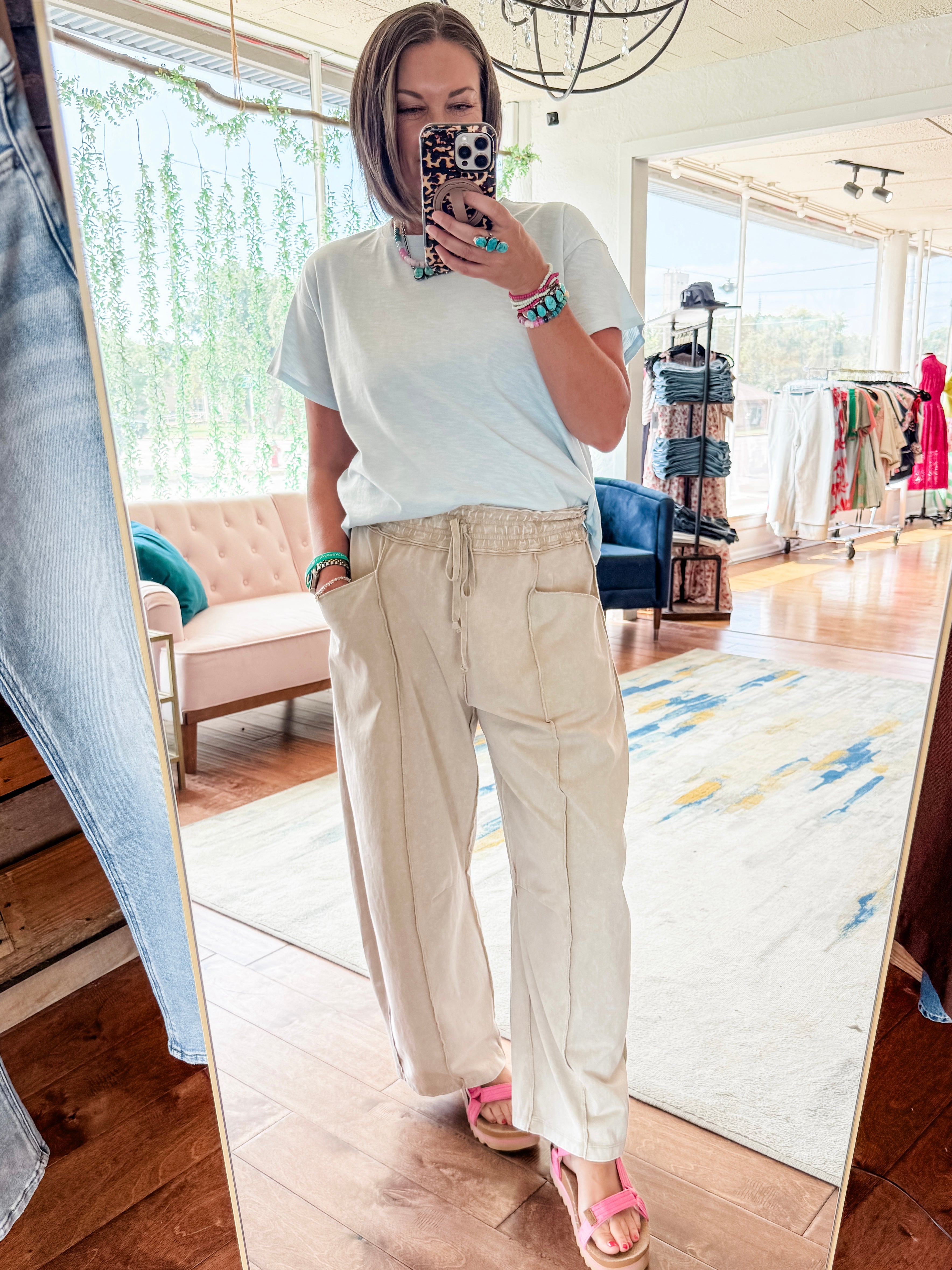 Mineral Wash Barrel Pants