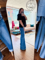 Tummy Control Wide-Leg Jeans