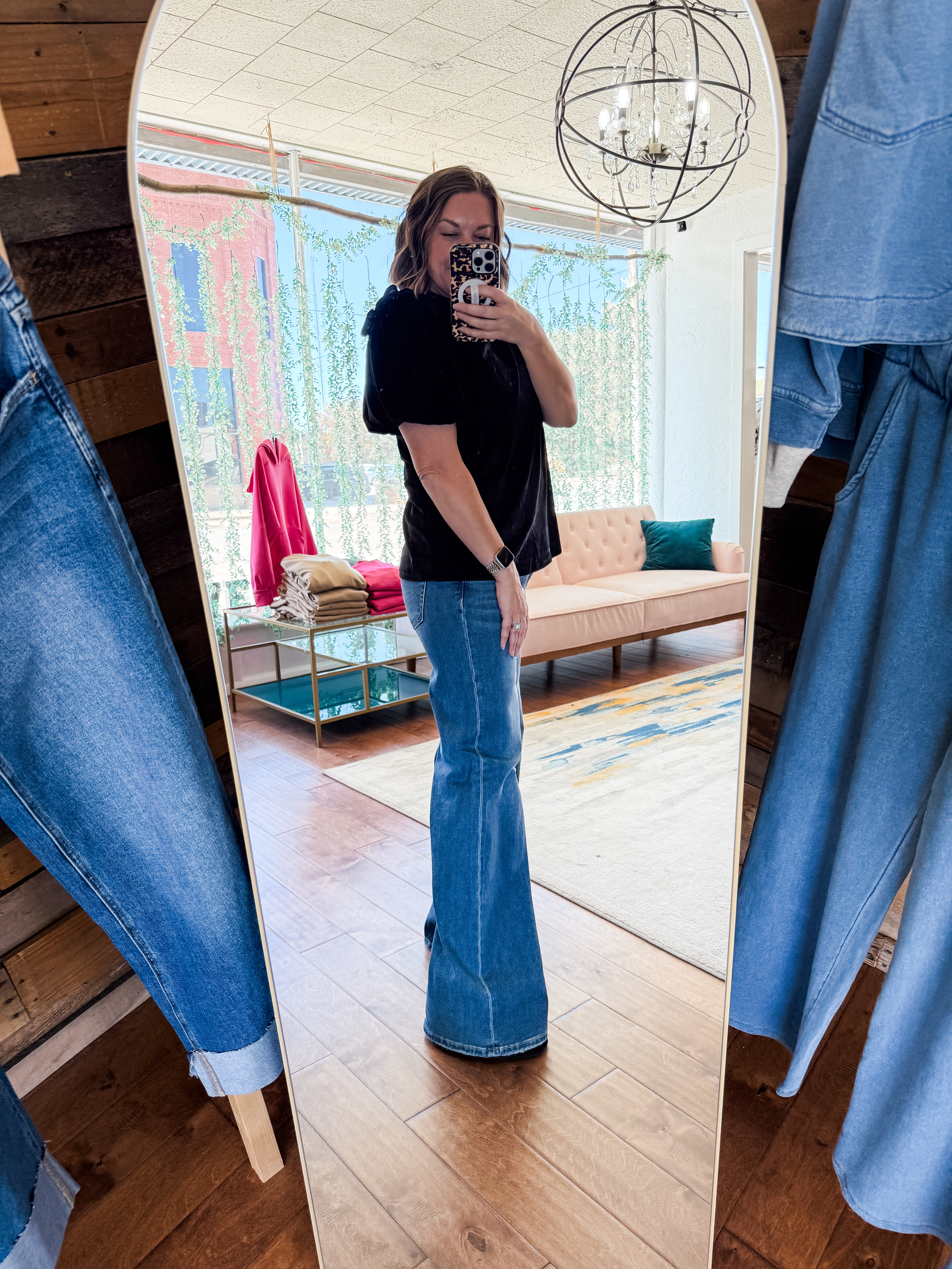 Tummy Control Wide-Leg Jeans