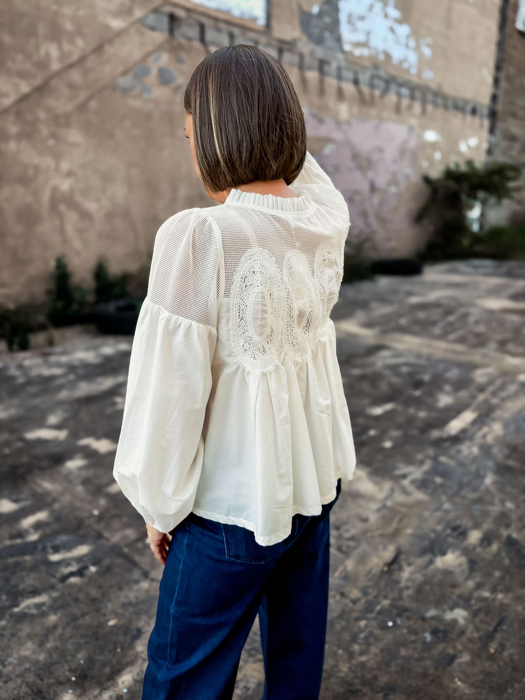 Ellie Applique Long Sleeve Top