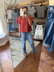 Structured Wide-Leg Jeans