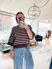 Stripe Drop Shoulder Sweater