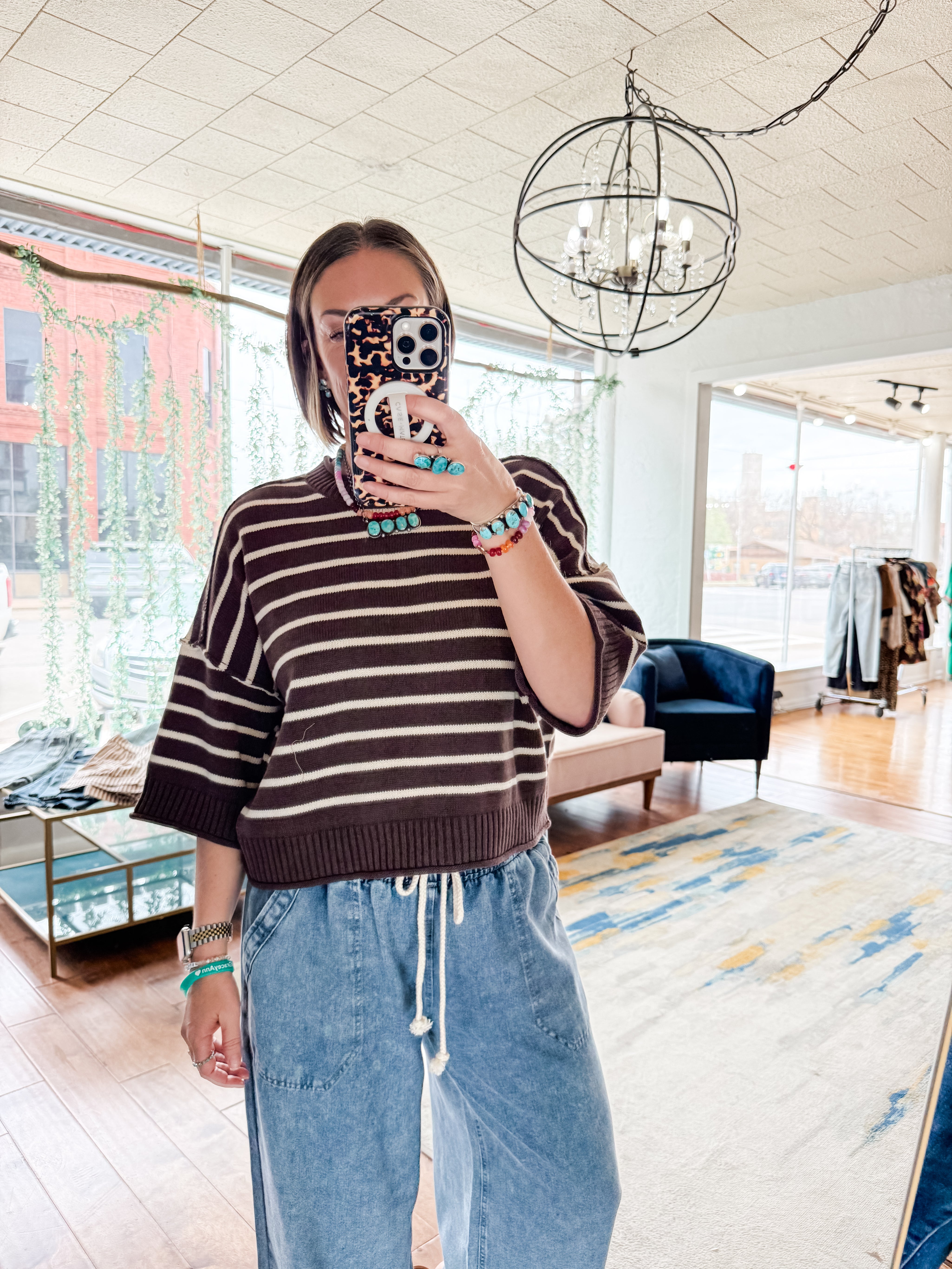 Stripe Drop Shoulder Sweater