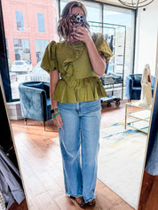 Willow Rouched Peplum Top