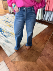 Holly Wide Leg Raw Hem Jeans
