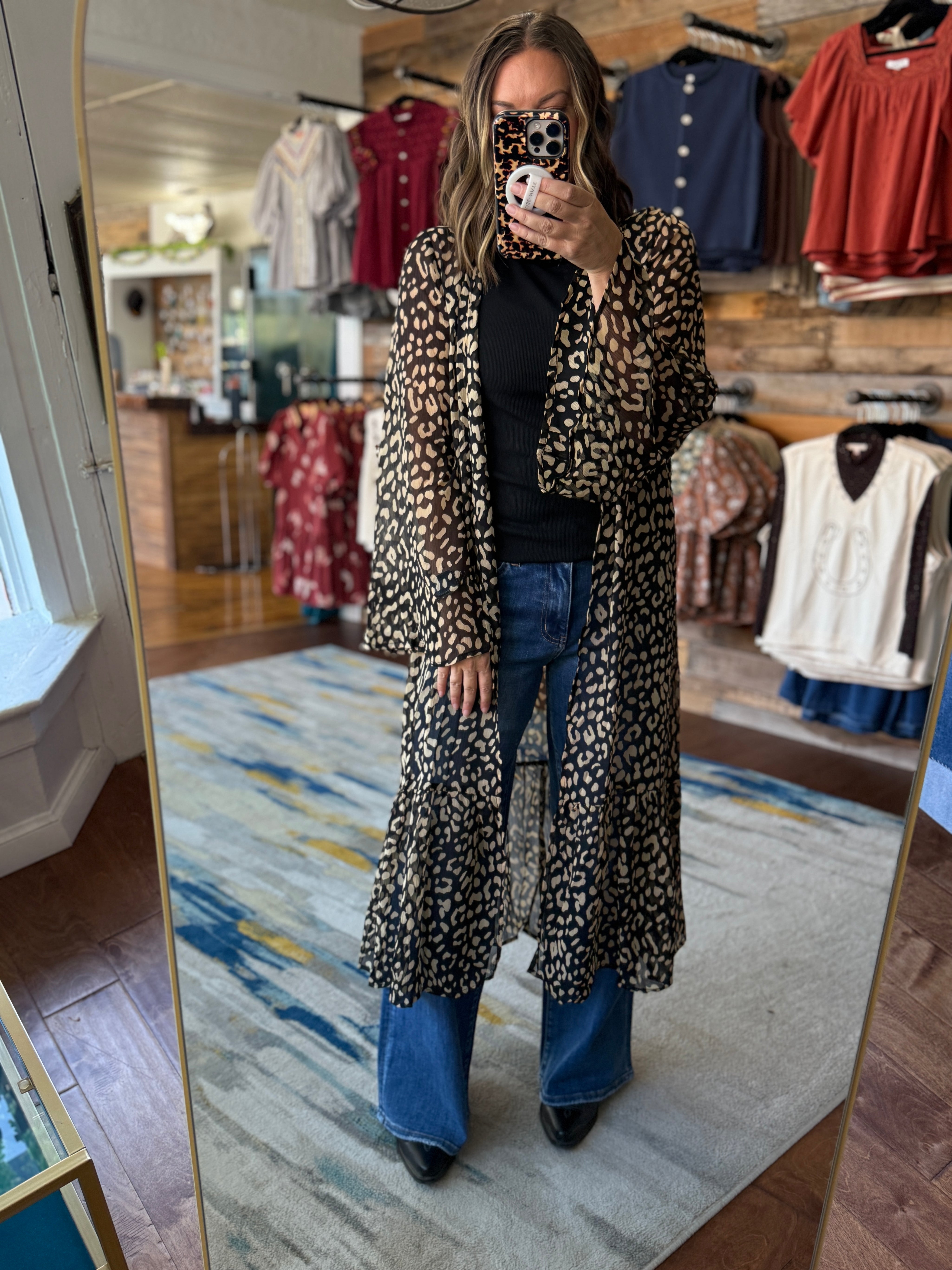 Leopard Tiered Kimono