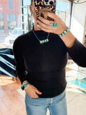 Double Layer Mock Neck