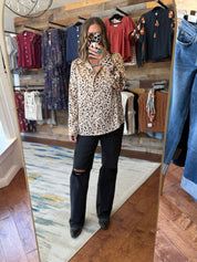 Leopard Satin Blouse