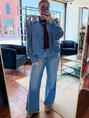 Denim Polka Dot Jacket