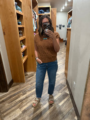 Cable Knit Sleeveless Sweater