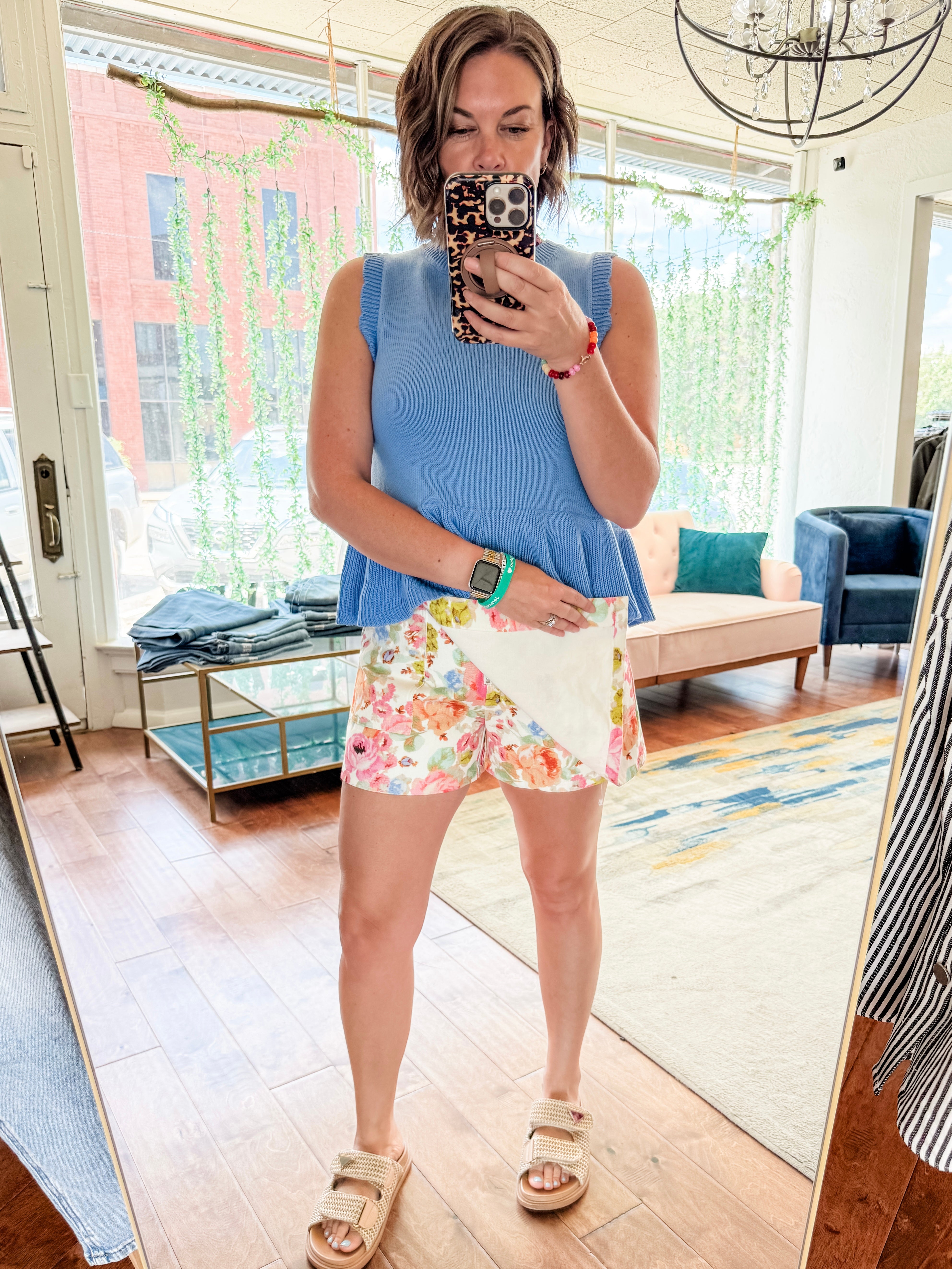 Watercolor Floral Skort