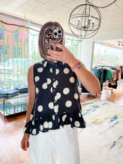 Sweet Dot Peplum Top