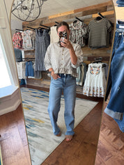 Structured Wide-Leg Jeans