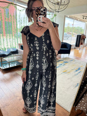 Sweetheart Neckline Boho Jumpsuit