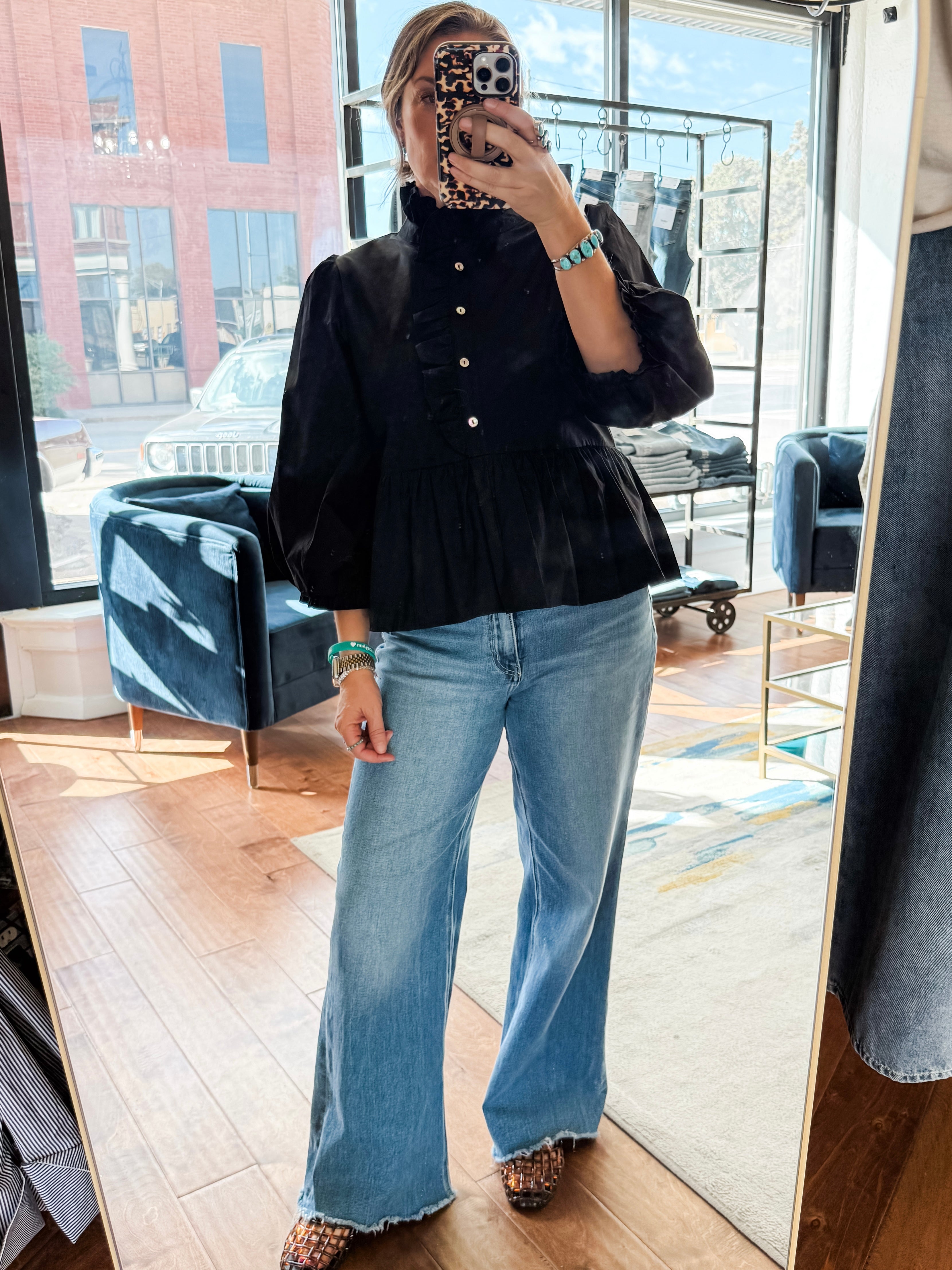 Ruffle Peplum Top