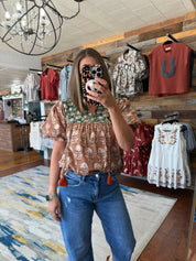 Terracotta Whisper Blouse