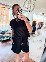 Cap Sleeve Top & Shorts Set