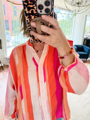 Summer Sky Button Down Top