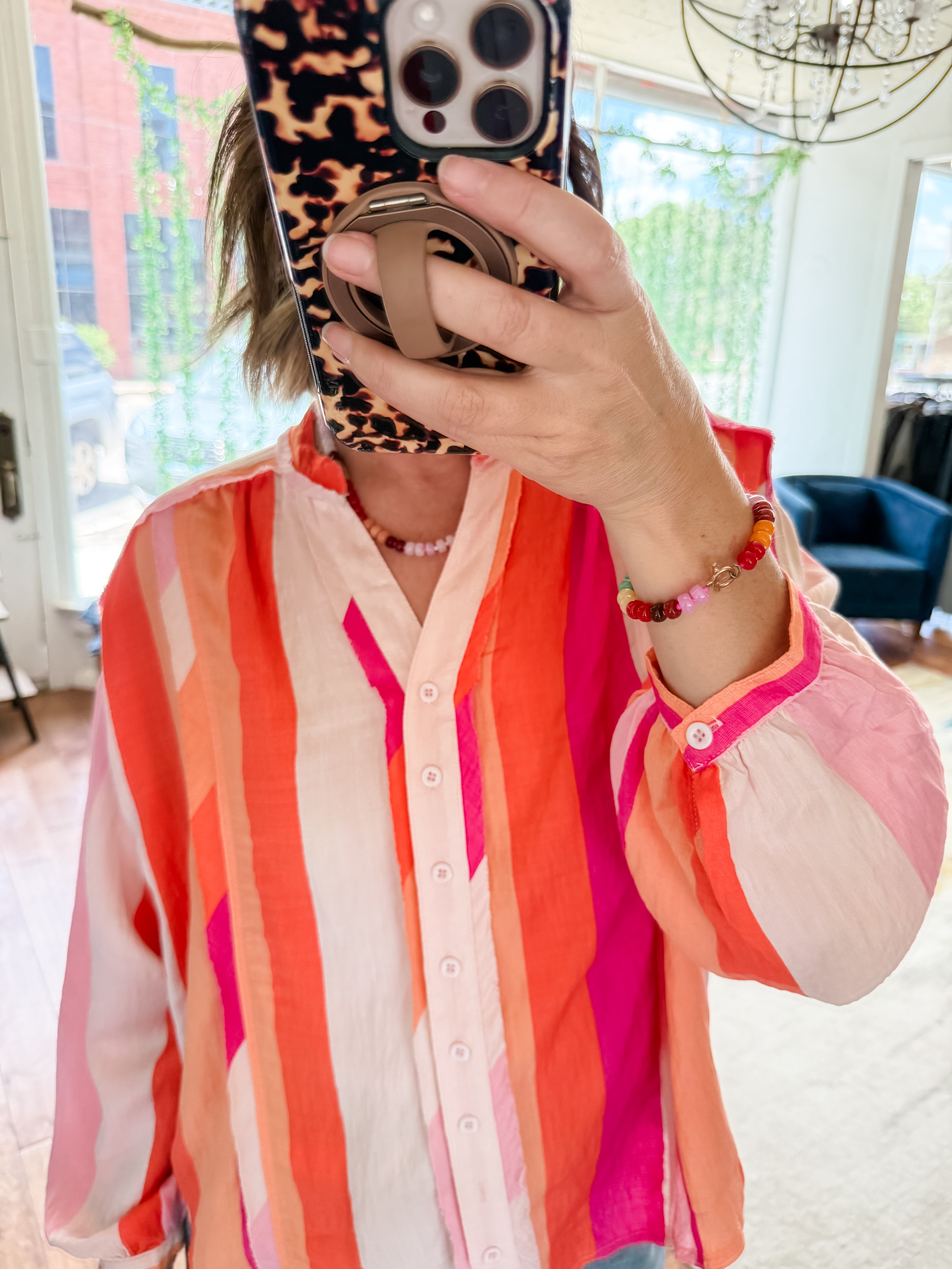 Summer Sky Button Down Top