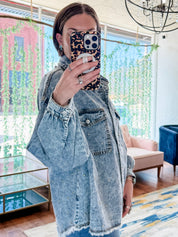 Aurora Studded Denim Top