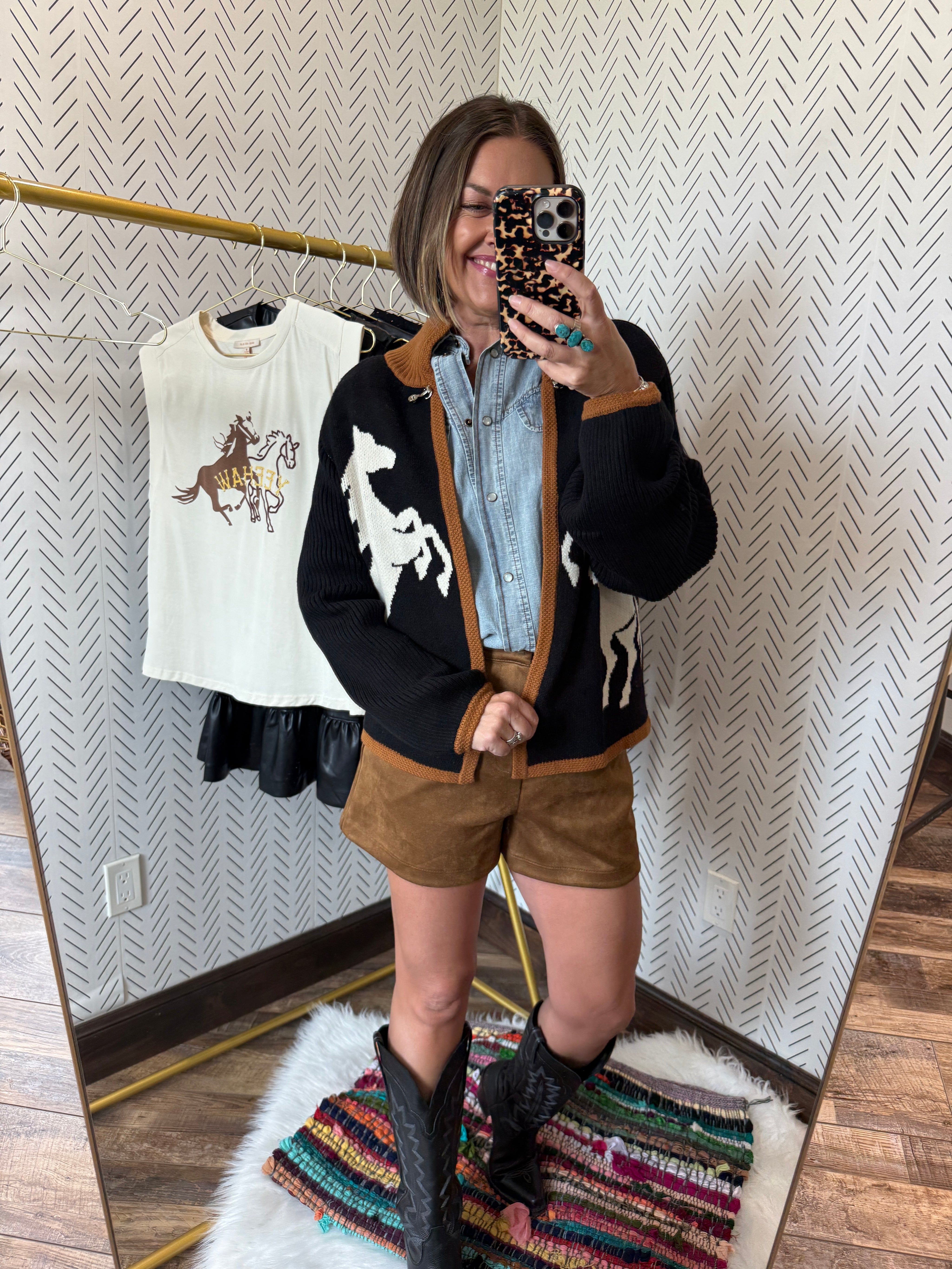 Suede Tailored Shorts