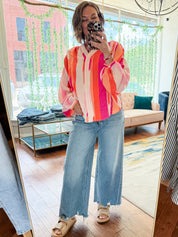 Summer Sky Button Down Top