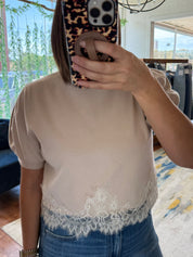 Lace Trimmed Sweater