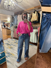 Holly Wide Leg Raw Hem Jeans