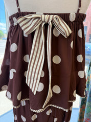 Polka Dot Peplum Top