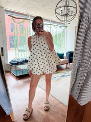 Mineral Washed Polka Dot Swing Top