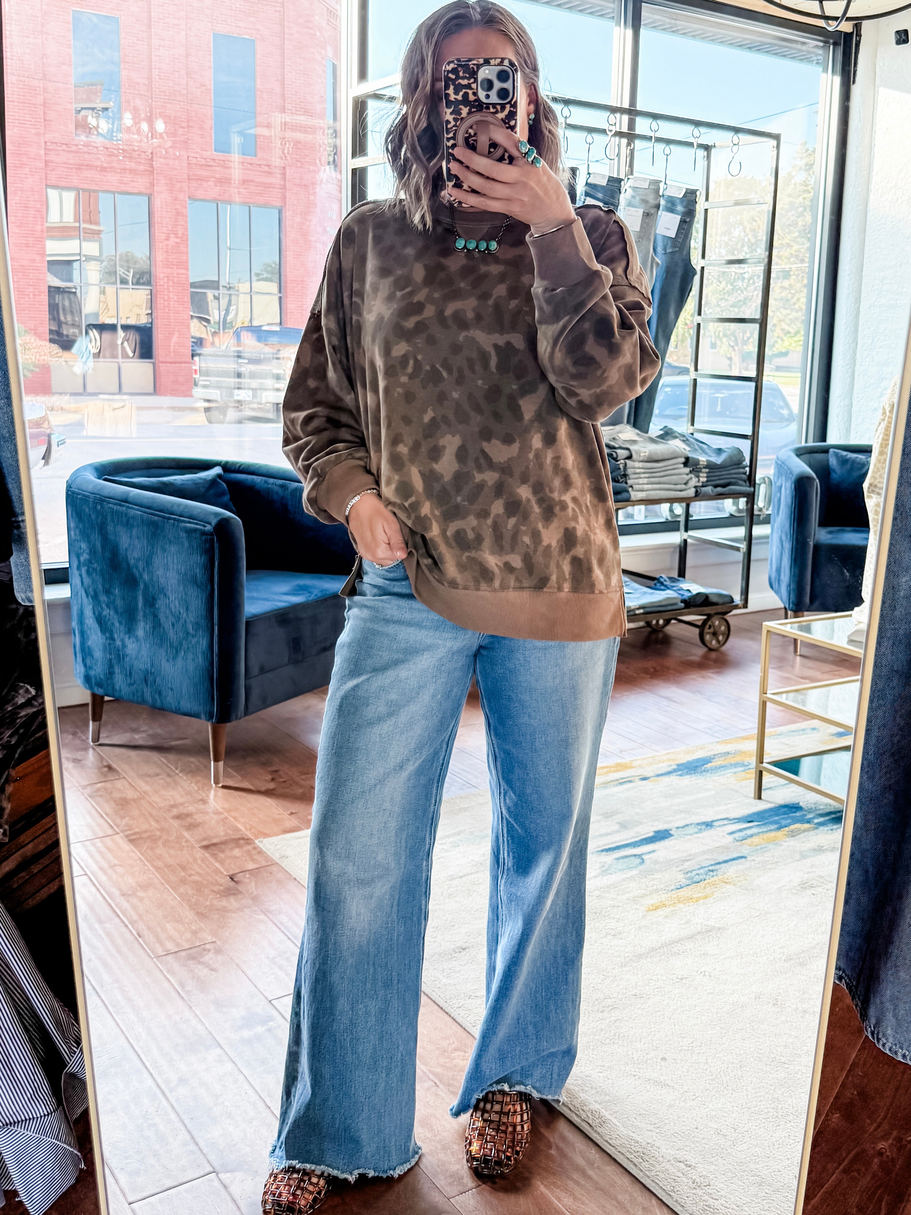 Mocha Spot Pullover