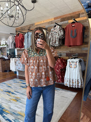 Terracotta Whisper Blouse