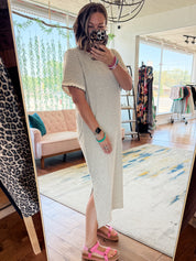 Scalloped Trim T-Shirt Dress