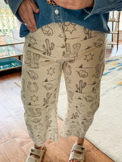 Western Barrel Leg Jeans