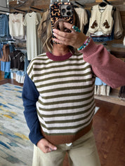 Colorblock Stripe Sweater