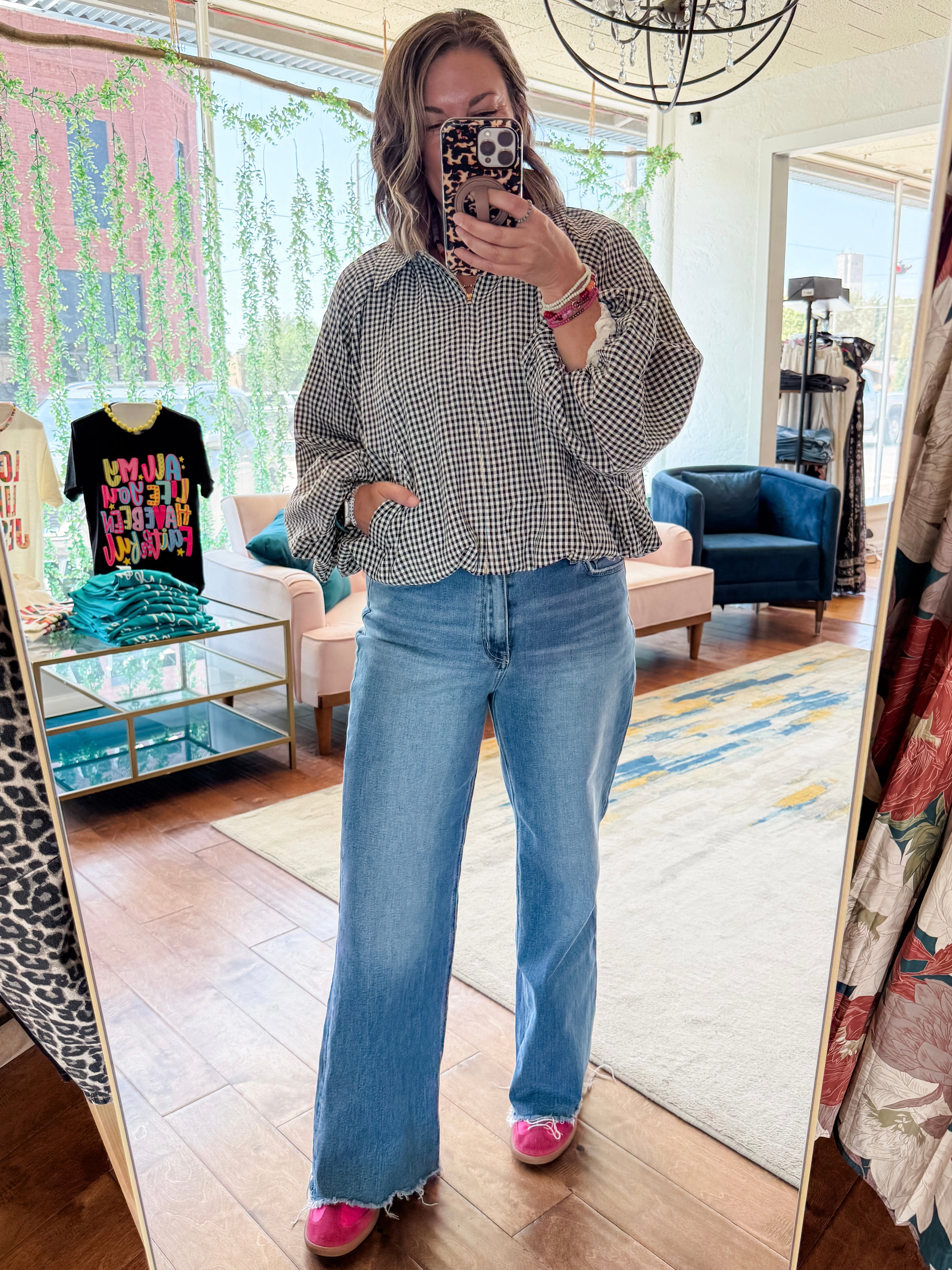 Gingham Bubble Jacket