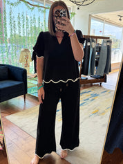Storey Scalloped Top