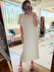 Scalloped Trim T-Shirt Dress