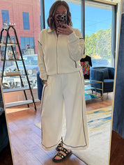 Piped Athletic Pant Set