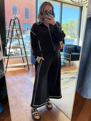 Piped Athletic Pant Set