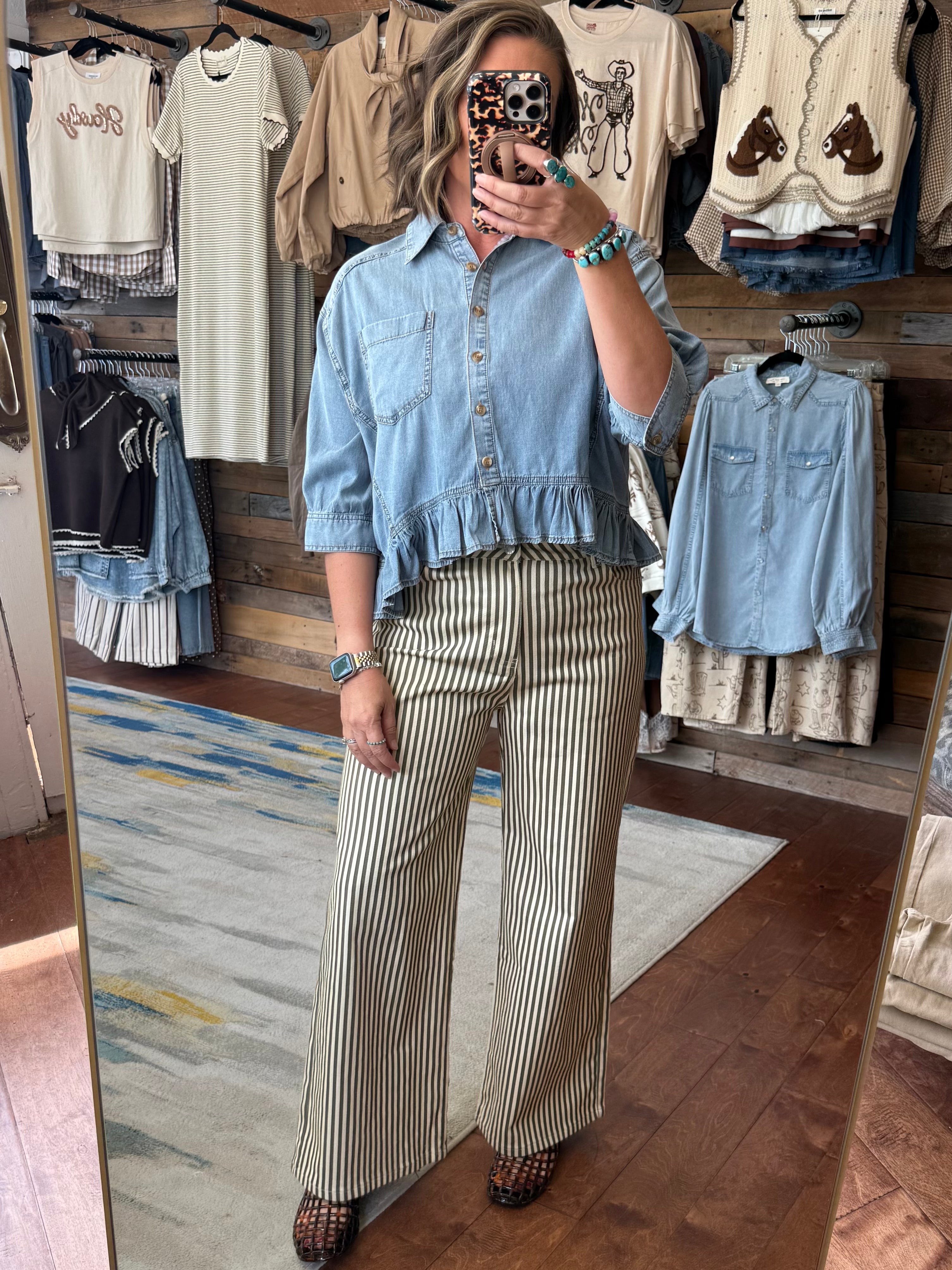 Martini Olive Stripe Pants