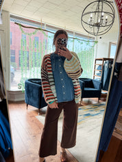 Chunky Multi Stripe Cardigan