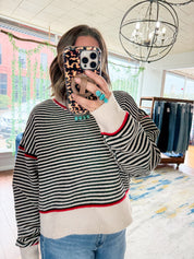 Striped Contrast Sweater