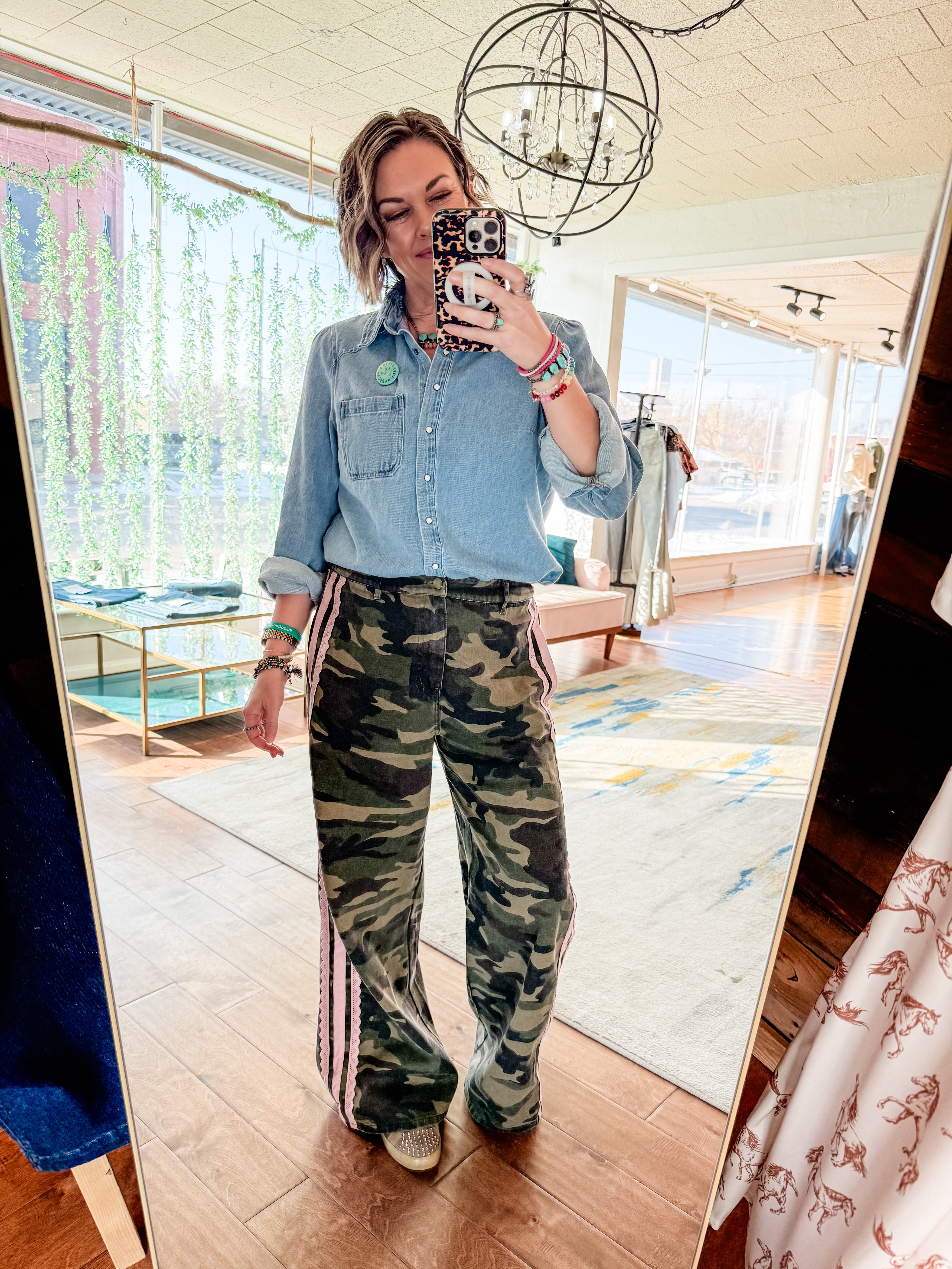 Pink Trim Camo Pants