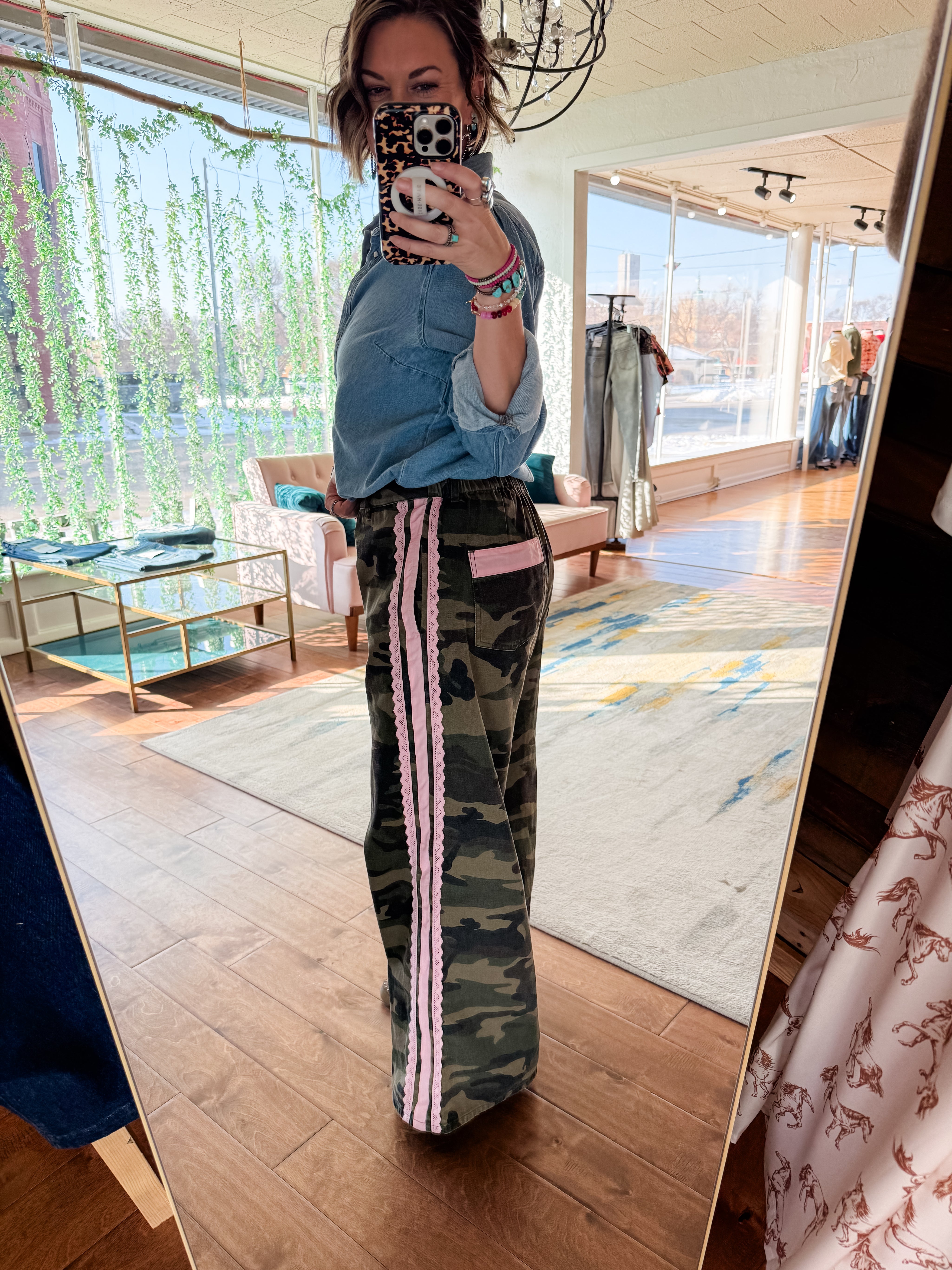 Pink Trim Camo Pants