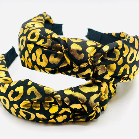 Metallic Leopard Headband