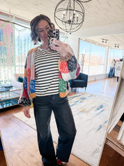 Scalloped Stripe Top