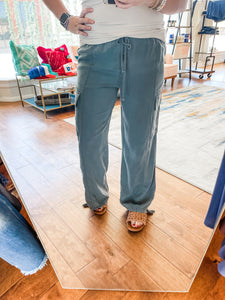 Dusty Teal Cargo Pants