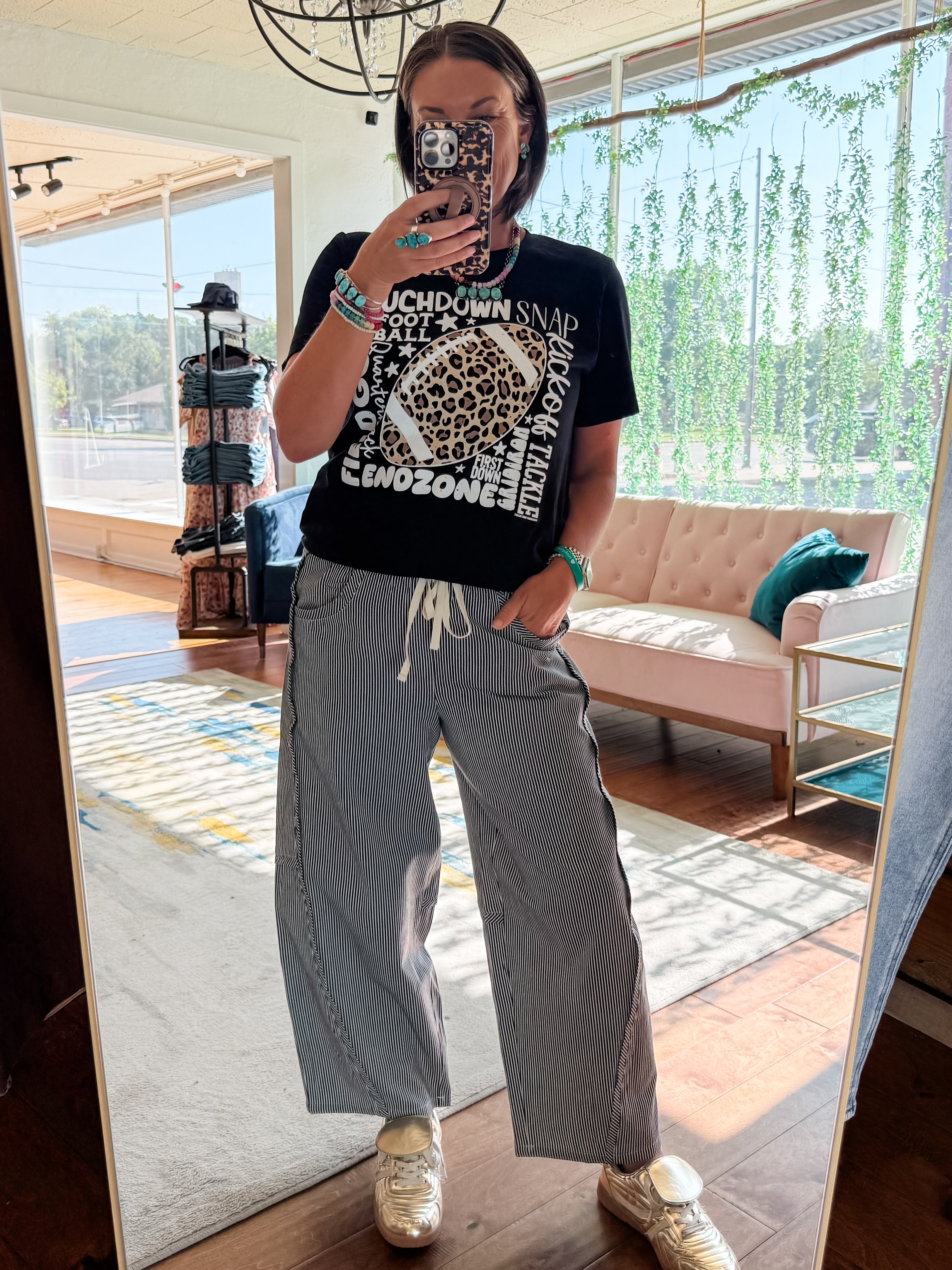 Leopard Football Tee